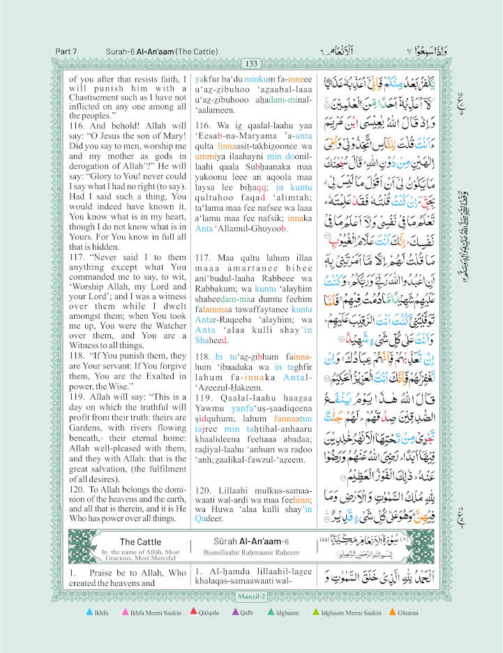 Color Coded Transliteration Quran