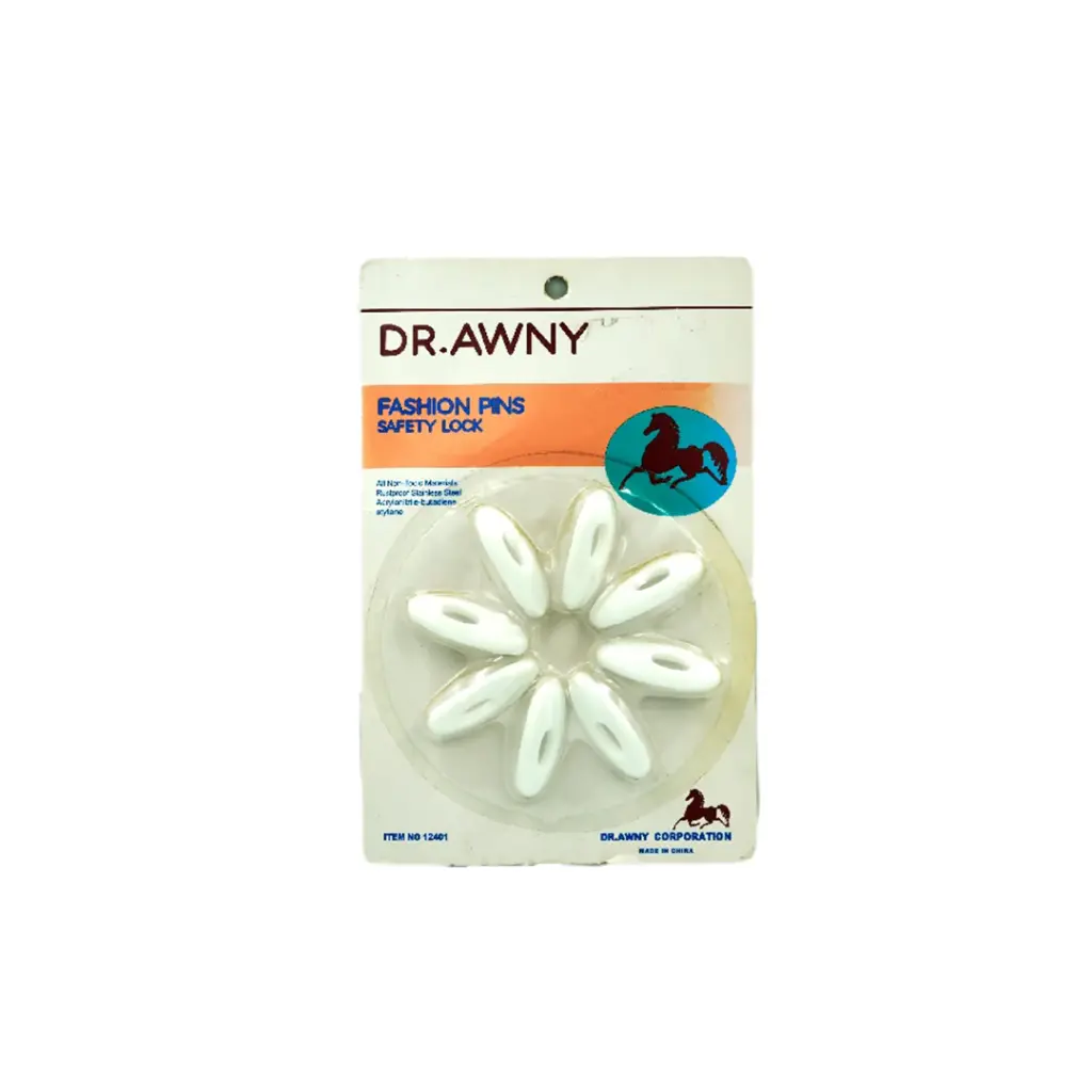 Dr.Awny Fashion Pin (White)